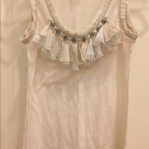 Anthropologie Tank with ruffle detail